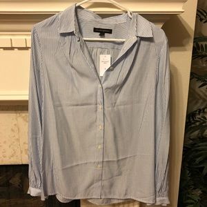 Banana Republic light blue striped shirt